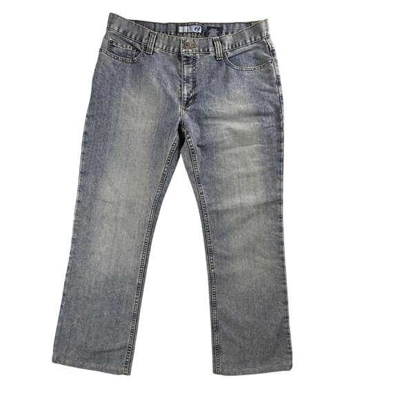 Anchor Blue Straight Boot Jeans Mens 34x32 Blue Denim Classic Casual Pants Y2K - Picture 1 of 16